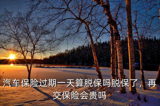 汽車保險過期一天算脫保嗎脫保了，再交保險會貴嗎