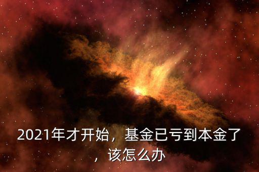 2021年才開始，基金已虧到本金了，該怎么辦