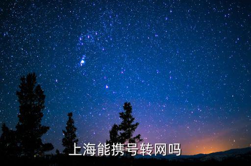 上海攜號轉網怎么辦理,上海能攜號轉網嗎