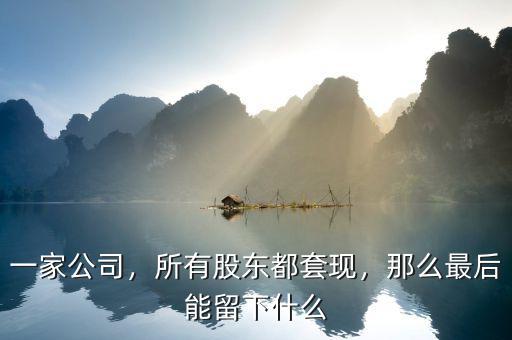 一家公司，所有股東都套現(xiàn)，那么最后能留下什么