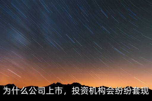 上市后不套現會怎么樣,投資機構會紛紛套現