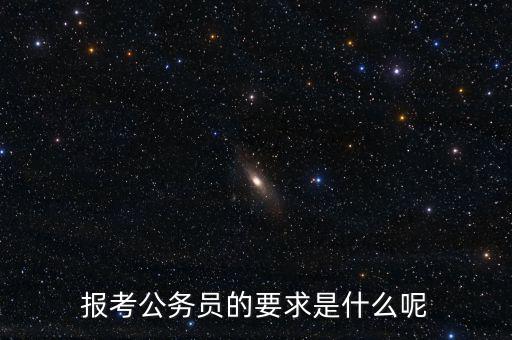 報考公務(wù)員的要求是什么呢
