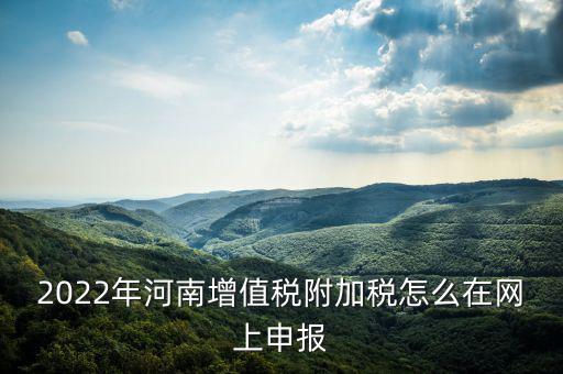 附加稅在什么網(wǎng)站申報表，2022年河南增值稅附加稅怎么在網(wǎng)上申報