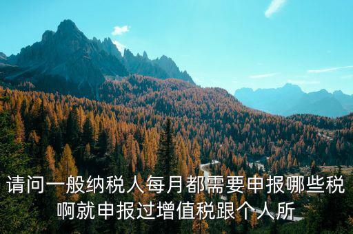 一般納稅人每月必報(bào)什么經(jīng)費(fèi)，一般納稅人每月都需要報(bào)什么稅