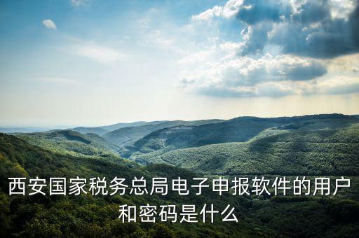 陜西省國(guó)家稅務(wù)局賬號(hào)是什么，你好我想問(wèn)你 一下 網(wǎng)上國(guó)稅的用戶(hù)名和密碼是什么