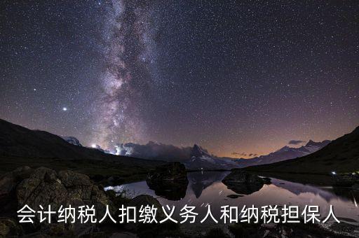 什么叫納稅擔(dān)保人，什么是納稅擔(dān)保