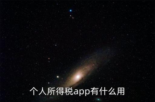 個(gè)人網(wǎng)上辦稅干什么用，個(gè)人所得稅app有什么用