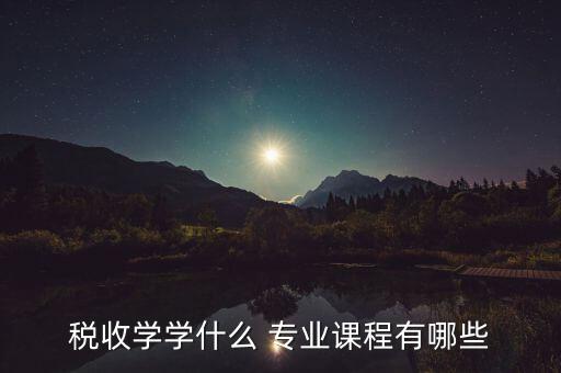 稅收學(xué) 什么專(zhuān)業(yè)好，稅收學(xué)專(zhuān)業(yè)學(xué)什么