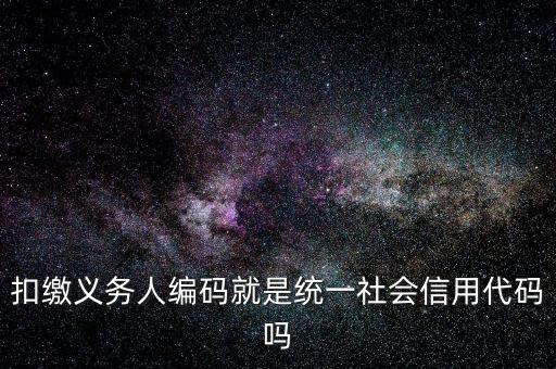 扣款人義務(wù)編碼是什么意思，扣繳義務(wù)人編碼是什么