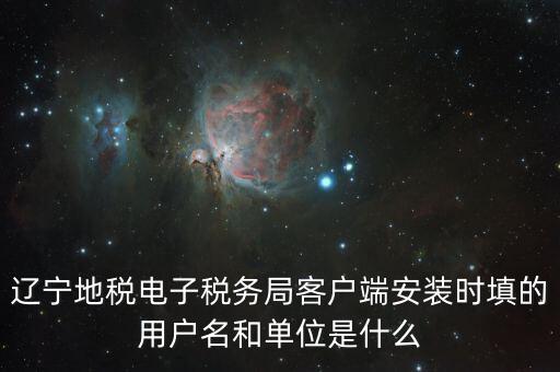 遼寧地稅電子稅務(wù)局客戶(hù)端安裝時(shí)填的用戶(hù)名和單位是什么