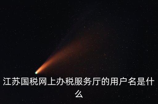 網上辦稅用戶名是什么，江蘇國稅網上辦稅服務廳的用戶名是什么