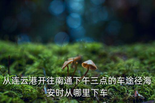 連云港到南通經(jīng)過什么地方，從連云港開往南通下午三點的車途徑海安時從哪里下車