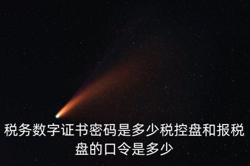 新報(bào)稅盤(pán)密碼是什么，稅務(wù)數(shù)字證書(shū)密碼是多少稅控盤(pán)和報(bào)稅盤(pán)的口令是多少