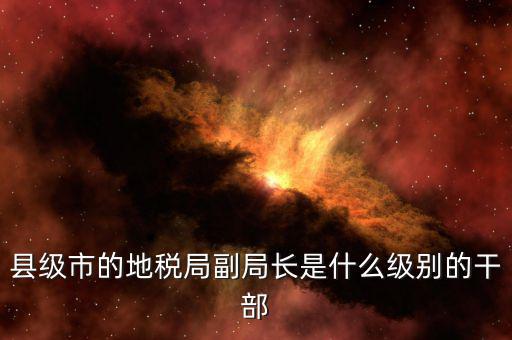 區(qū)地稅局副局長什么，縣級市的地稅局副局長是什么級別的干部