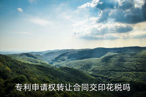 轉(zhuǎn)讓專利技術(shù)按什么交印花稅，專利實施許可合同繳納印花稅嗎