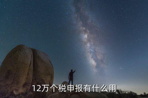 12萬申報(bào)是什么意思，12萬個(gè)稅申報(bào)有什么用