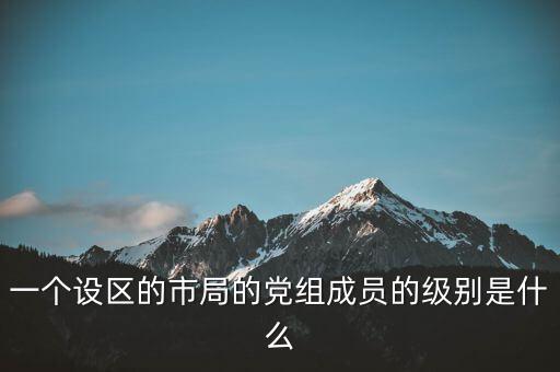 市國稅局黨組成員是什么級別，一個設(shè)區(qū)的市局的黨組成員的級別是什么