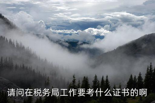 地稅局上班要什么證書，請問在稅務(wù)局工作要考什么證書的啊