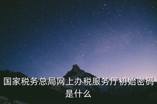 國稅申報原始密碼是什么意思，國稅第一次網(wǎng)上申報的登陸密碼是什么