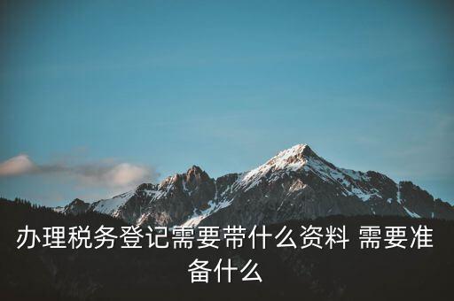 稅務(wù)局登記需要什么資料，稅務(wù)登記 代辦需要什么手續(xù)