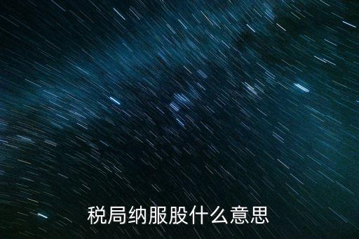 稅收中的納服是指什么，國稅局納服科是干什么的