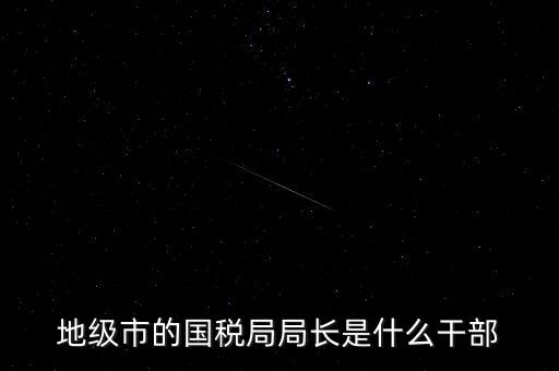 地級(jí)市的國稅局局長(zhǎng)是什么干部