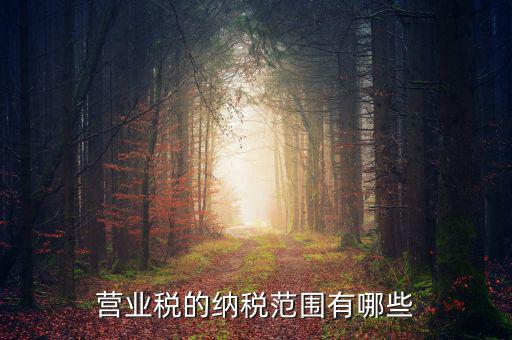 什么經(jīng)營(yíng)范圍可以開營(yíng)業(yè)稅，營(yíng)業(yè)稅的納稅范圍有哪些