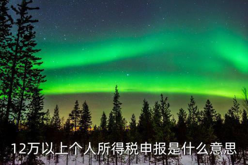 十二萬(wàn)申報(bào)有什么用，第一次進(jìn)行12萬(wàn)個(gè)稅申報(bào)有哪些注意點(diǎn)