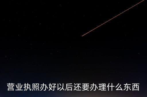 拿到營(yíng)業(yè)執(zhí)照后需要辦理什么資料，請(qǐng)問(wèn)新開(kāi)公司拿了營(yíng)業(yè)執(zhí)照后還要辦些什么
