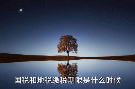 椒江國地稅什么時候交，國稅和地稅繳稅期限是什么時候