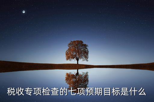 什么是稅收專項調(diào)查，稅收專項檢查的七項預(yù)期目標是什么