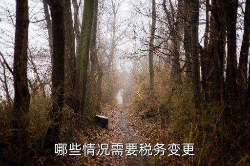 什么情況須變更稅務，納稅人應當辦理變更稅務登記的情形有