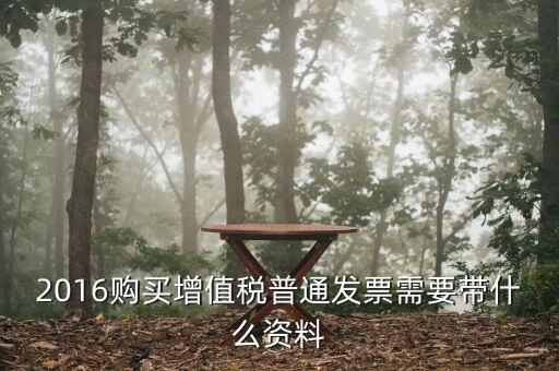 2016領(lǐng)發(fā)票需要帶什么，2016購買增值稅普通發(fā)票需要帶什么資料