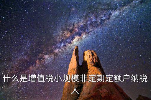 非定期定額報(bào)是什么意思，什么是增值稅小規(guī)模非定期定額戶納稅人