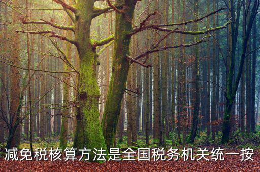 減免稅核算方法是全國稅務(wù)機(jī)關(guān)統(tǒng)一按