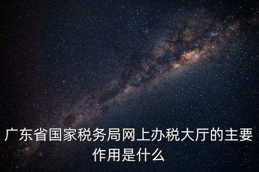 國(guó)稅網(wǎng)廳是什么，什么是電子稅務(wù)局