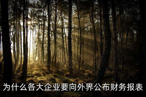 為什么要報(bào)送財(cái)務(wù)報(bào)表，為什么要編財(cái)務(wù)報(bào)表