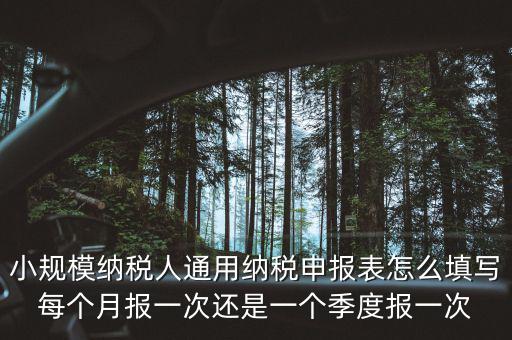 小規(guī)模納稅人通用納稅申報(bào)表怎么填寫每個月報(bào)一次還是一個季度報(bào)一次