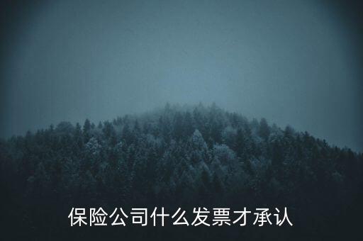 保險(xiǎn)公司要什么發(fā)票，保險(xiǎn)公司什么發(fā)票才承認(rèn)