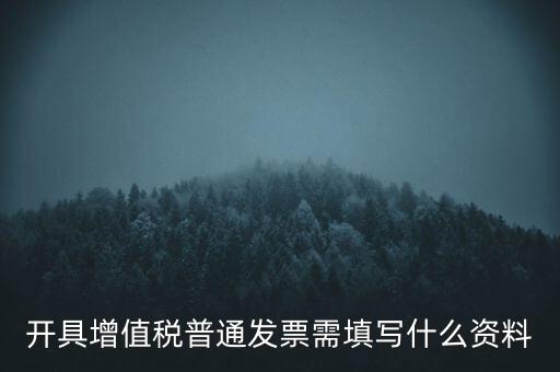 開(kāi)增值稅普通票需要什么資料，購(gòu)買(mǎi)增值稅普通發(fā)票需要什么資料