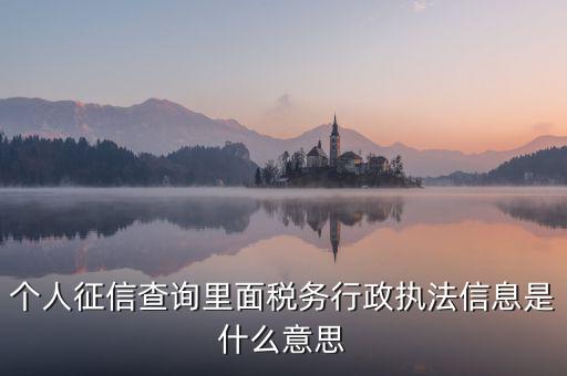 稅務(wù)負(fù)面清單指什么，個(gè)人征信查詢里面稅務(wù)行政執(zhí)法信息是什么意思