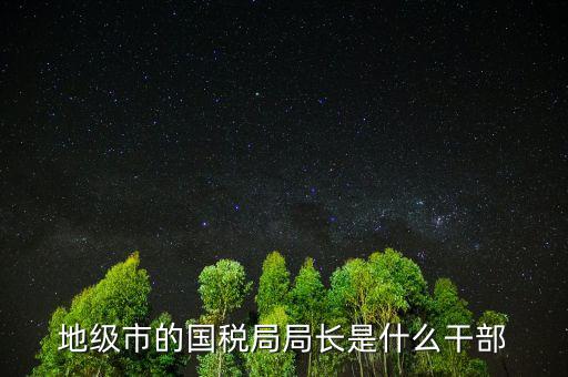 福州國(guó)稅局長(zhǎng)什么級(jí)別，地級(jí)市的國(guó)稅局局長(zhǎng)是什么干部