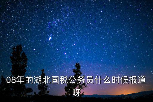 國稅什么時(shí)候報(bào)道 吧，08年的湖北國稅公務(wù)員什么時(shí)候報(bào)道呀