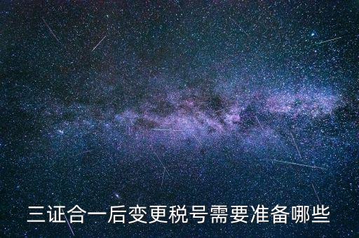 什么情況變更稅號，三證合一后變更稅號需要準備哪些