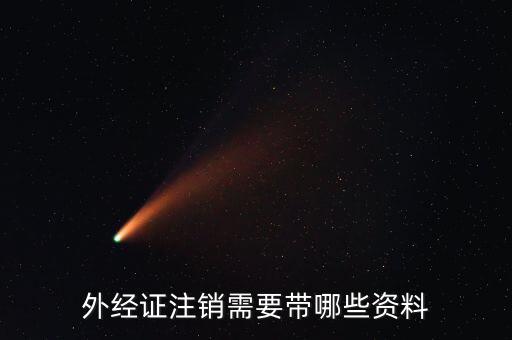 外經(jīng)證注銷(xiāo)需要帶哪些資料