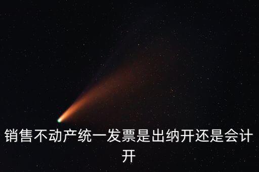 銷售不動產統(tǒng)一發(fā)票是出納開還是會計開