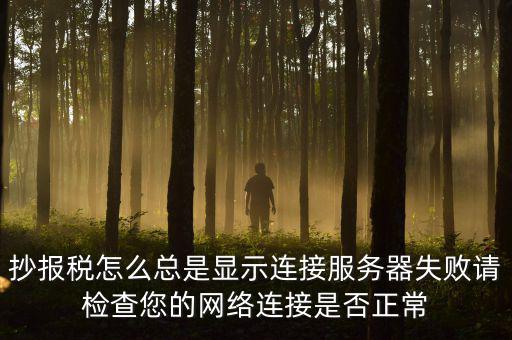 抄報(bào)稅怎么總是顯示連接服務(wù)器失敗請檢查您的網(wǎng)絡(luò)連接是否正常