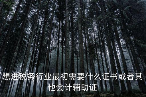 進稅務局需要什么證件，想進稅務行業(yè)最初需要什么證書