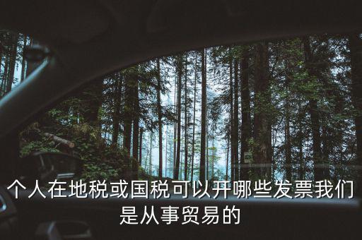 個人能去地稅代開什么票，個人可以去地稅開票嗎每一種行業(yè)都可以嗎哪種稅率最低