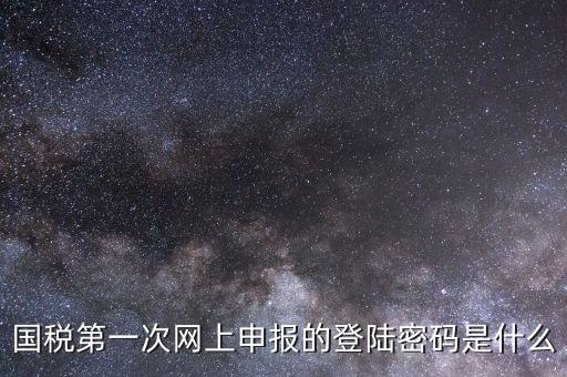 國稅網(wǎng)上登錄密碼是什么，國稅第一次網(wǎng)上申報的登陸密碼是什么
